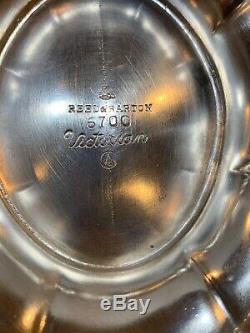 REED & BARTON Victorian SILVERPLATE 5-PC TEA/COFFEE SERVICE, RARE Numbered 6700