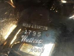 REED&BARTON Winthrop PUMPKIN SILVERPLATE FOOTED COFFEE/TEA SET 1795 FANCY