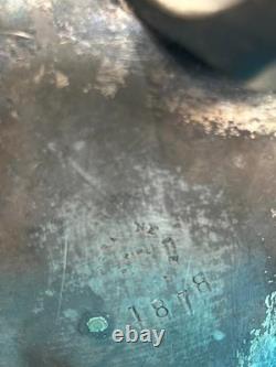 Racine Silver Plate Co. Coffee/Tea Pot Triple Plated Silver 1878 Original Patina