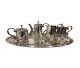 Ralph Lauren Pottery Barn Maxfield Hotel Coffee & Tea Set Silver Plate 6 Pcs Set