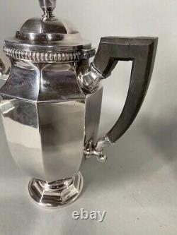 Rare 19th Century Christofle Silver-Plated 5-Piece Tea Set with Ornate Tray