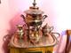 Rare Antique Rogers Silver Plate Tea Set 5pcs Kettle Warmer Pot Cream Sugar Tray