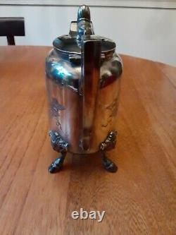 Rare Antique Wilcox Silver Plate CO. Quadruple Tea Pot 5.75 T/Sphinx Finial