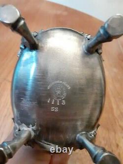 Rare Antique Wilcox Silver Plate CO. Quadruple Tea Pot 5.75 T/Sphinx Finial