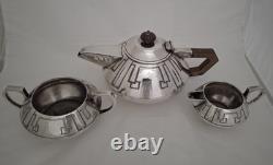 Rare Art Deco Silverplate Coffee Tea Set Harrison Fisher & Company Sheffield
