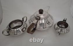 Rare Art Deco Silverplate Coffee Tea Set Harrison Fisher & Company Sheffield