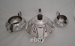 Rare Art Deco Silverplate Coffee Tea Set Harrison Fisher & Company Sheffield