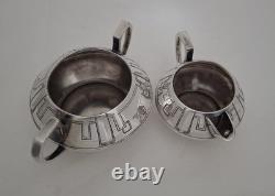 Rare Art Deco Silverplate Coffee Tea Set Harrison Fisher & Company Sheffield