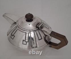 Rare Art Deco Silverplate Coffee Tea Set Harrison Fisher & Company Sheffield