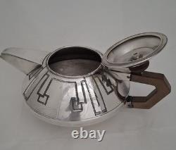 Rare Art Deco Silverplate Coffee Tea Set Harrison Fisher & Company Sheffield
