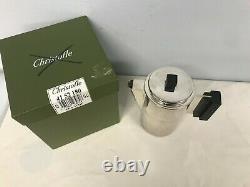 Rare Christofle Silverplate Tea Time Art Deco Individual Tea Pot New! Mib