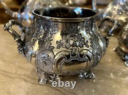 Rare Crown Mark Silver Plated Marked 541 Coffee & Tea Set of 4 Pcs