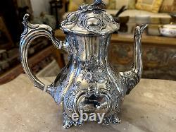Rare Crown Mark Silver Plated Marked 541 Coffee & Tea Set of 4 Pcs