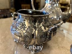 Rare Crown Mark Silver Plated Marked 541 Coffee & Tea Set of 4 Pcs
