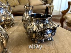 Rare Crown Mark Silver Plated Marked 541 Coffee & Tea Set of 4 Pcs