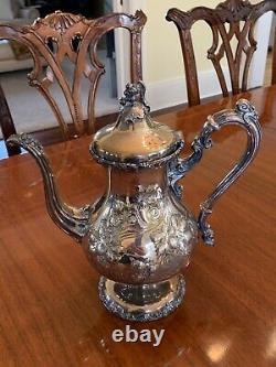 Rare Fancy Coffee Tea Set Silver Plate Meriden Britannia Co. Mint