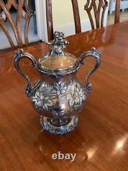 Rare Fancy Coffee Tea Set Silver Plate Meriden Britannia Co. Mint