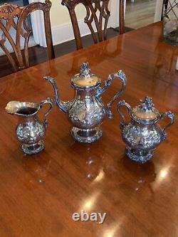 Rare Fancy Coffee Tea Set Silver Plate Meriden Britannia Co. Mint