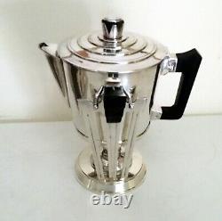 Rare French Art Deco Coffee/Tea Service with Samovar by ERCUIS Sirius Pattern