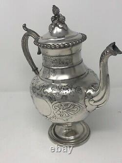 Rare Large Barker Ellis Silver Plate Complete Tea Coffee 6 piece Set III 1930s