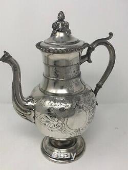 Rare Large Barker Ellis Silver Plate Complete Tea Coffee 6 piece Set III 1930s