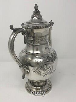 Rare Large Barker Ellis Silver Plate Complete Tea Coffee 6 piece Set III 1930s