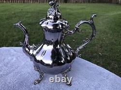 Rare Reed and Barton 1795 Winthrop 6 pc Tea Set Silver Plate Circa 1950s Vintage