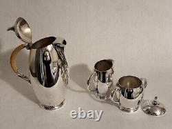 Rare Silver Tea Set Coffee Set with Tray by Rogers Flair 1956 Mid-Century Modern