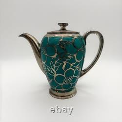 Rare Stunning Rosenthal 1920-30s Silver Overlay Art Deco Tea Service Set