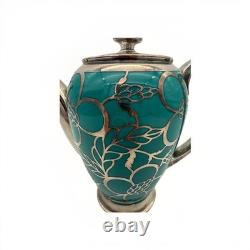 Rare Stunning Rosenthal 1920-30s Silver Overlay Art Deco Tea Service Set