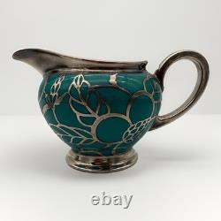 Rare Stunning Rosenthal 1920-30s Silver Overlay Art Deco Tea Service Set