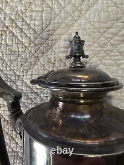 Rare Victorian Triple Plated Silver Tea Pot Coffee Pot, Taunton Silver Plate Co