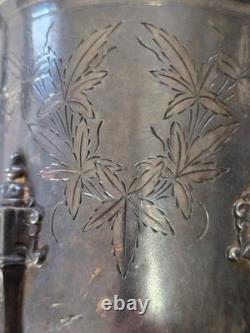 Rare Victorian Triple Plated Silver Tea Pot Coffee Pot, Taunton Silver Plate Co