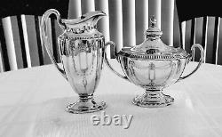 Rare Vintage 1921 Community Silver Plate 5pc Coffee Tea Set With Matching Pitcher