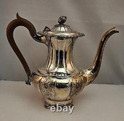 Rare Vintage 4 Piece RIDEAU Hand Chased Silverplate Tea Set