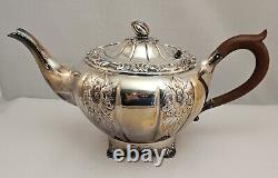 Rare Vintage 4 Piece RIDEAU Hand Chased Silverplate Tea Set