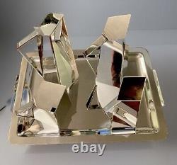Rare! Vintage Cubist Art Deco Coffee Tea Service Set Bauhaus Gio Ponti Sabattini
