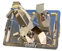 Rare! Vintage Cubist Art Deco Coffee Tea Service Set Bauhaus Gio Ponti Sabattini