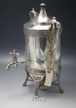 Reed And Barton 1860-80 Tea Urn Tea Kettle Samovar With Warmer Neoclassical