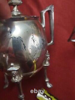 Reed And Barton Aesthetic Era Silver Plate 4 Piece Tea Set Model 2520
