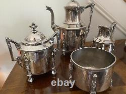 Reed And Barton Silver Plate Tea Set 2425 -7 Patent Pending Plated By R&B