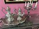 Reed And Barton Winthrop Antique Pewter Tea Coffee Set Tray Pumpkin, Candlestick