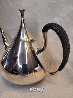 Reed & Barton 1500 Dimension 8 1/2 Silver Plate Tea Pot Vintage 1961 Art Deco