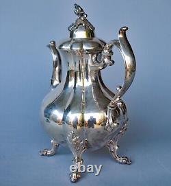 Reed & Barton 1795 Winthrop Medium 11x10 Coffee/Tea Pot Silver Plated Vintage