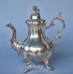 Reed & Barton 1795 Winthrop Medium 11x10 Coffee/Tea Pot Silver Plated Vintage