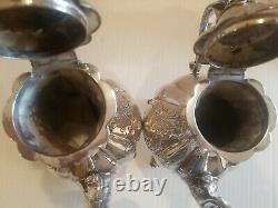 Reed & Barton #1795 Winthrop Silver-Plated 5-Piece Matching Tea Set Re- Silvered