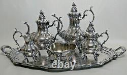 Reed & Barton 1950's Winthrop 6 Piece Silverplate Coffee & Tea Service #1795