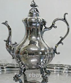 Reed & Barton 1950's Winthrop 6 Piece Silverplate Coffee & Tea Service #1795