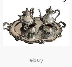 Reed & Barton 5600 Regent Large Butlers Tray Tea & Coffee Set! Silver Plate