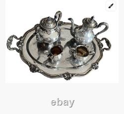 Reed & Barton 5600 Regent Large Butlers Tray Tea & Coffee Set! Silver Plate